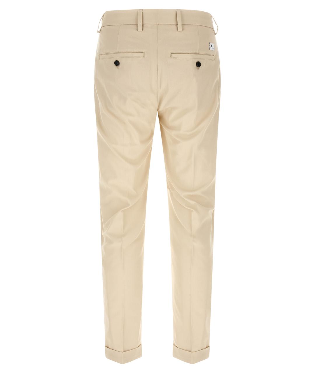 DEPARTMENT 5 Бежевые хлопковые повседневные брюки, фото 2
