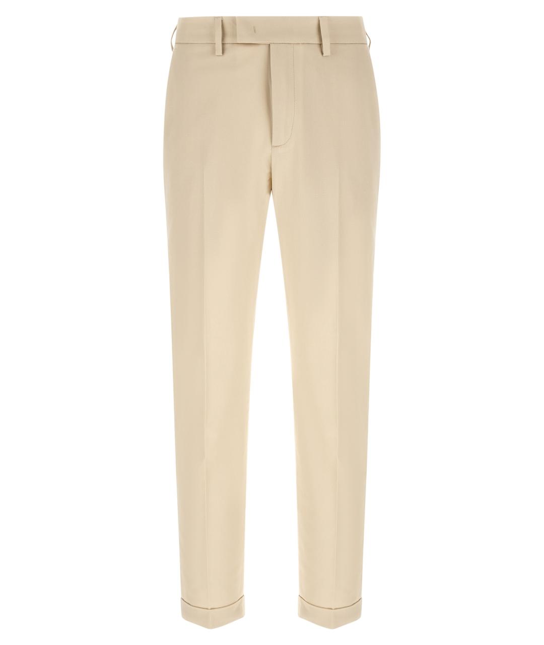 DEPARTMENT 5 Бежевые хлопковые повседневные брюки, фото 1