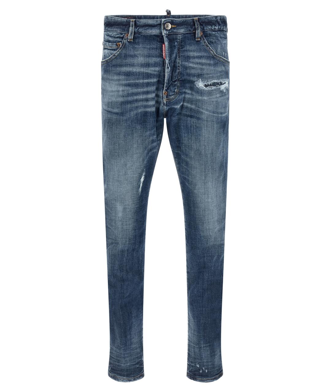 DSQUARED2 Синие хлопковые джинсы скинни, фото 1