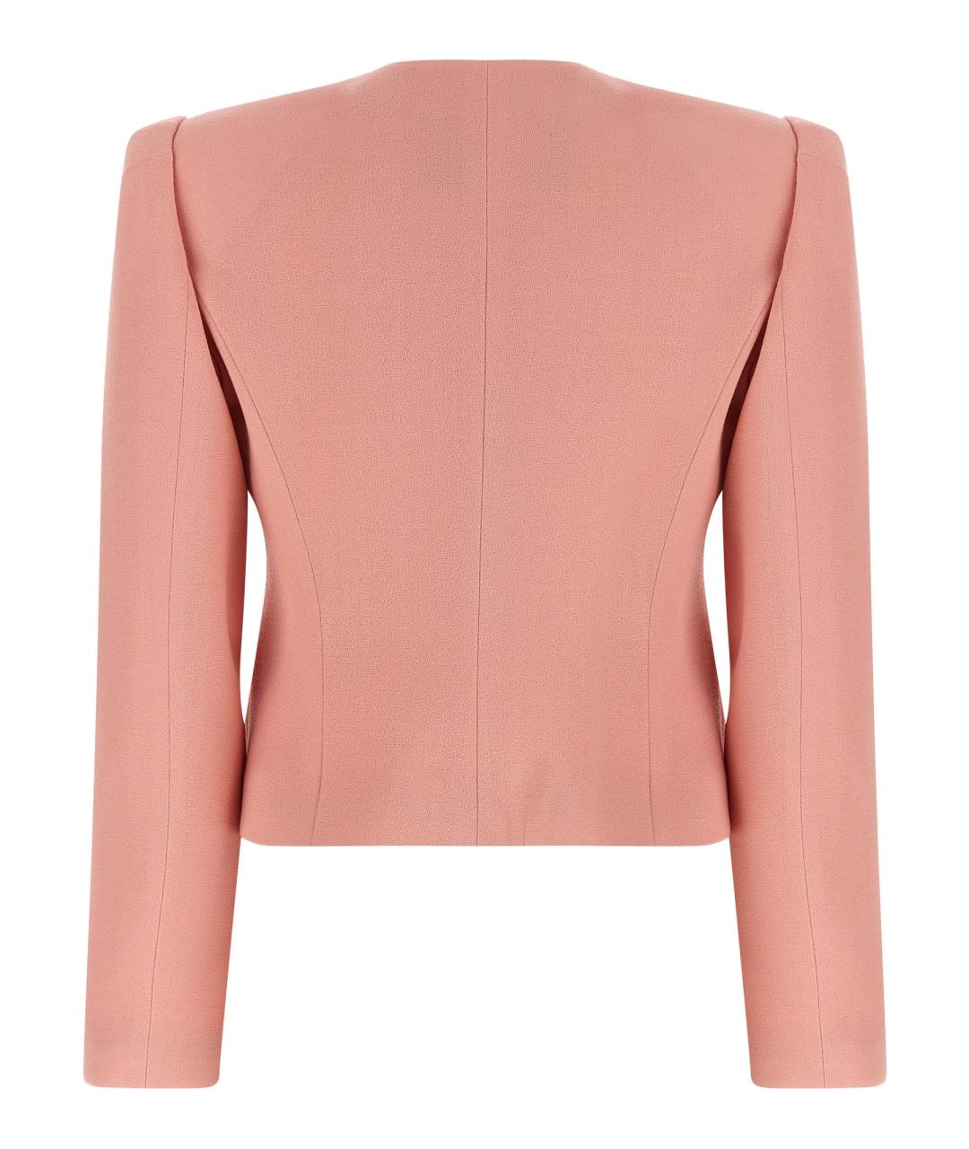 VALENTINO Розовый шерстяной жакет/пиджак, фото 2