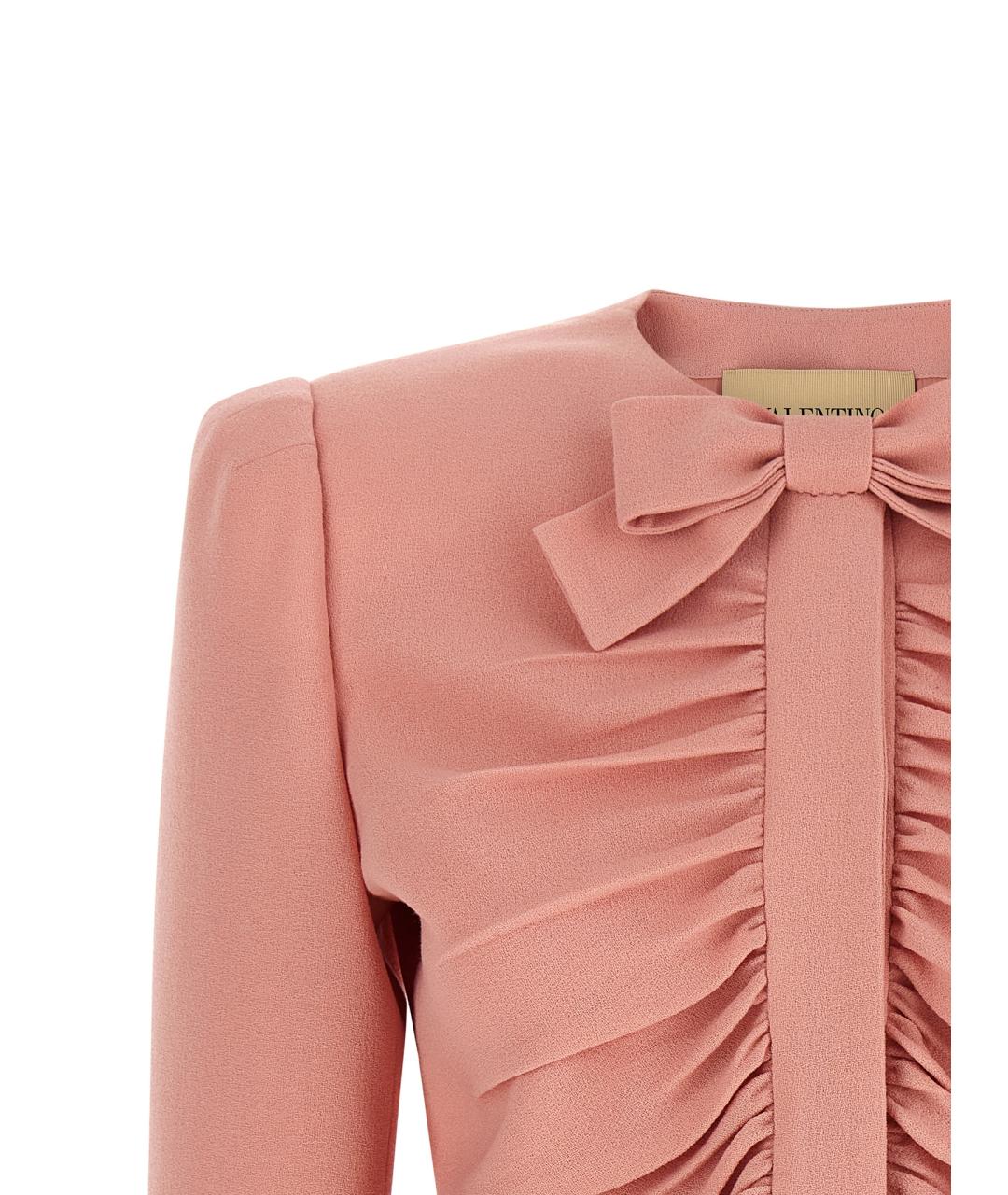 VALENTINO Розовый шерстяной жакет/пиджак, фото 3