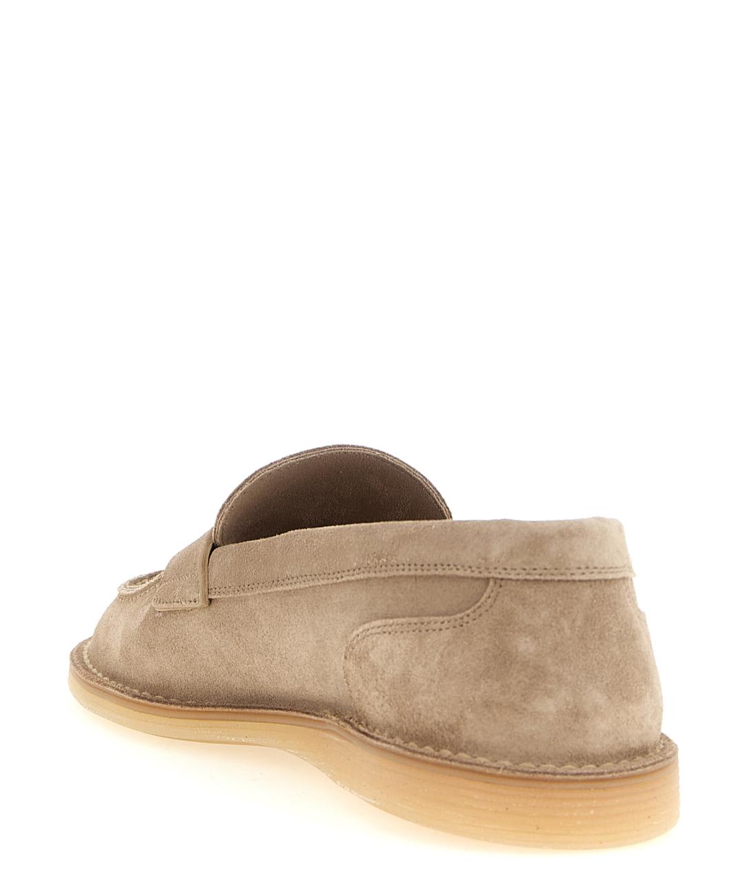 DOLCE&GABBANA Бежевые кожаные лоферы, фото 3