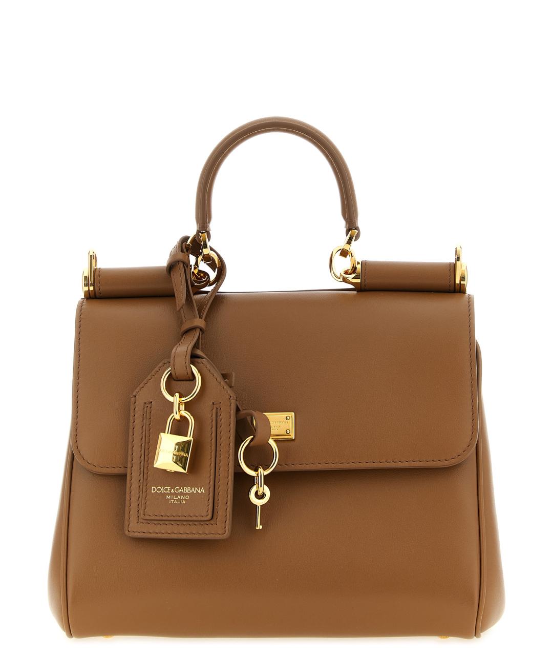 DOLCE&GABBANA Коричневая кожаная сумка через плечо, фото 1