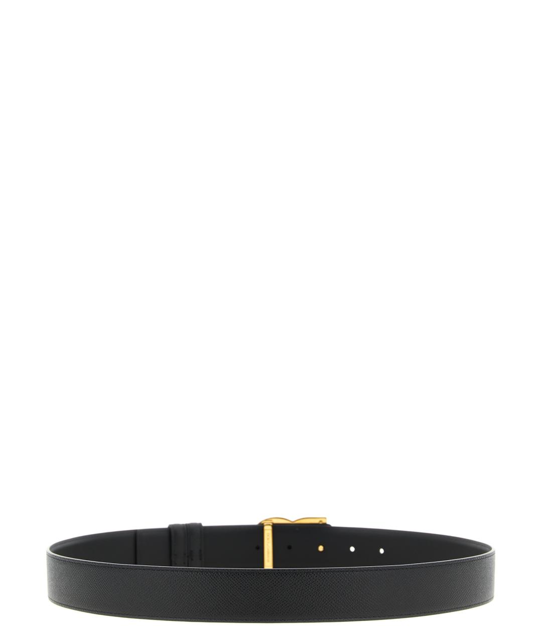 DOLCE&GABBANA Черный кожаный ремень, фото 3