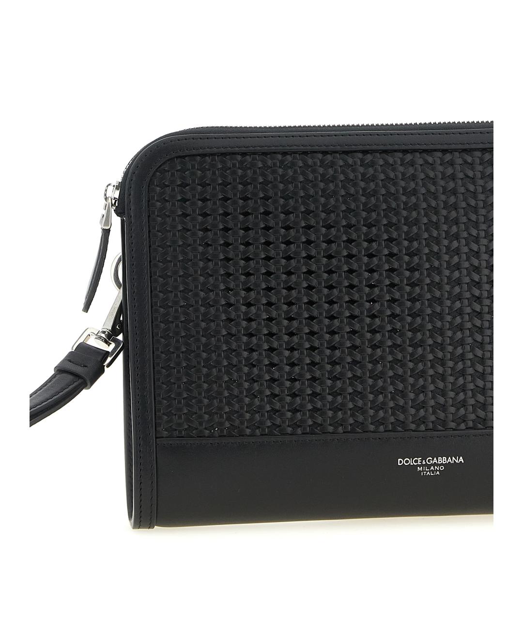 DOLCE&GABBANA Черная кожаная папка для документов, фото 3