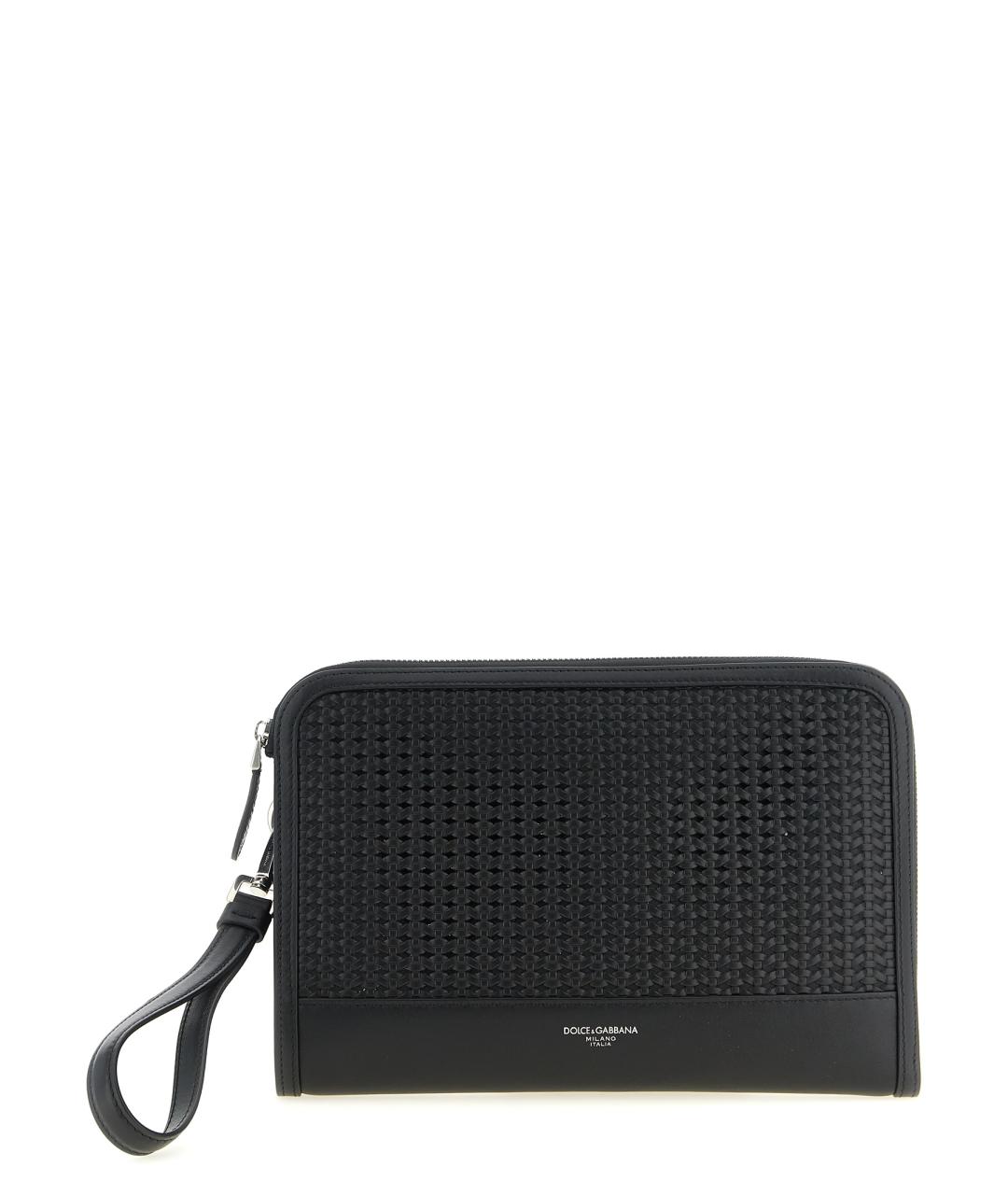 DOLCE&GABBANA Черная кожаная папка для документов, фото 1