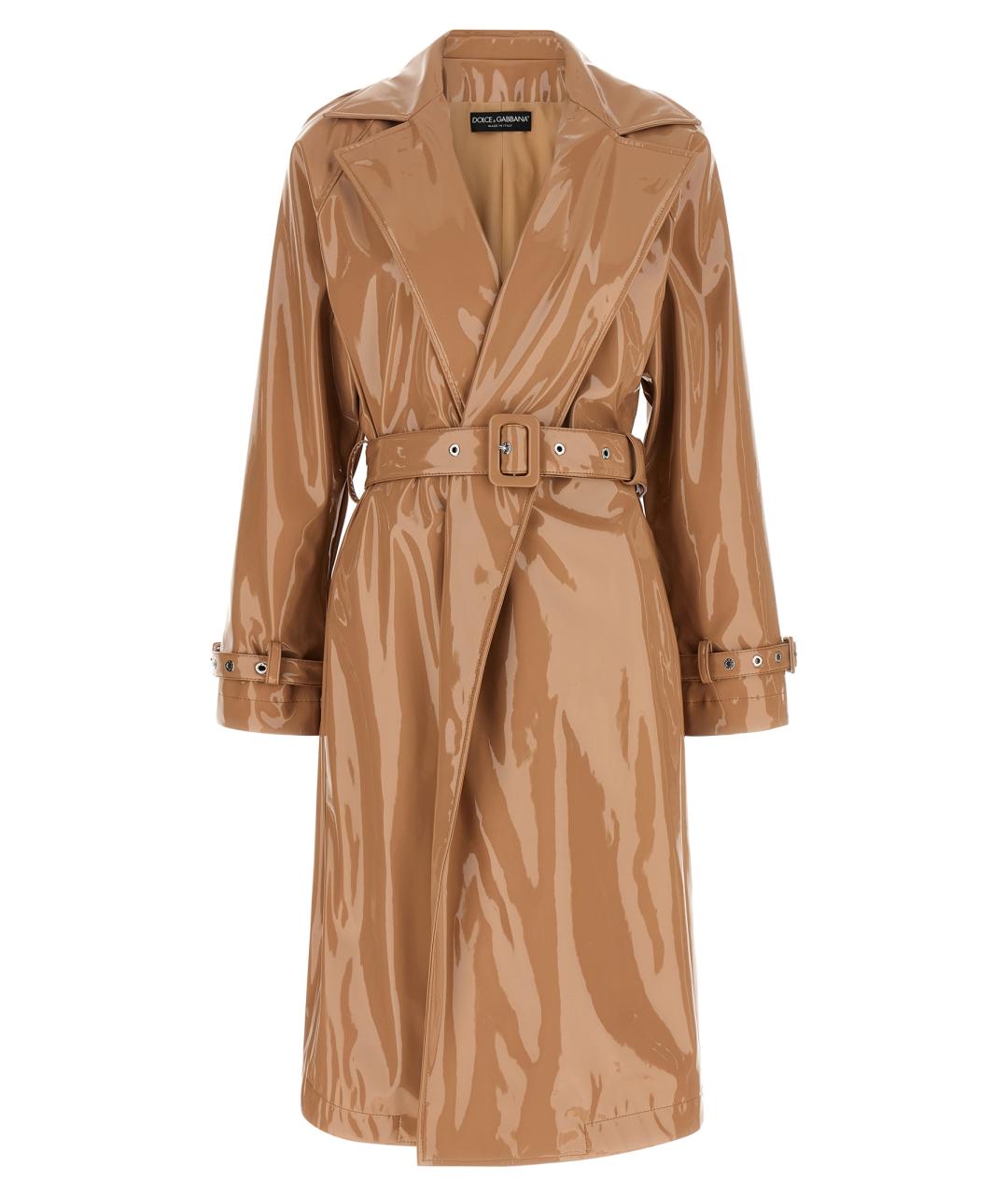 DOLCE&GABBANA Розовый полиэстеровый тренч/плащ, фото 1