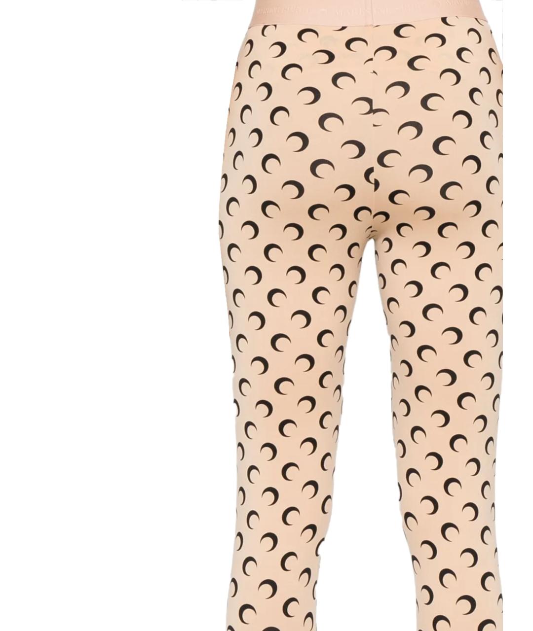 MARINE SERRE Бежевые полиамидовые леггинсы и велосипедки, фото 3