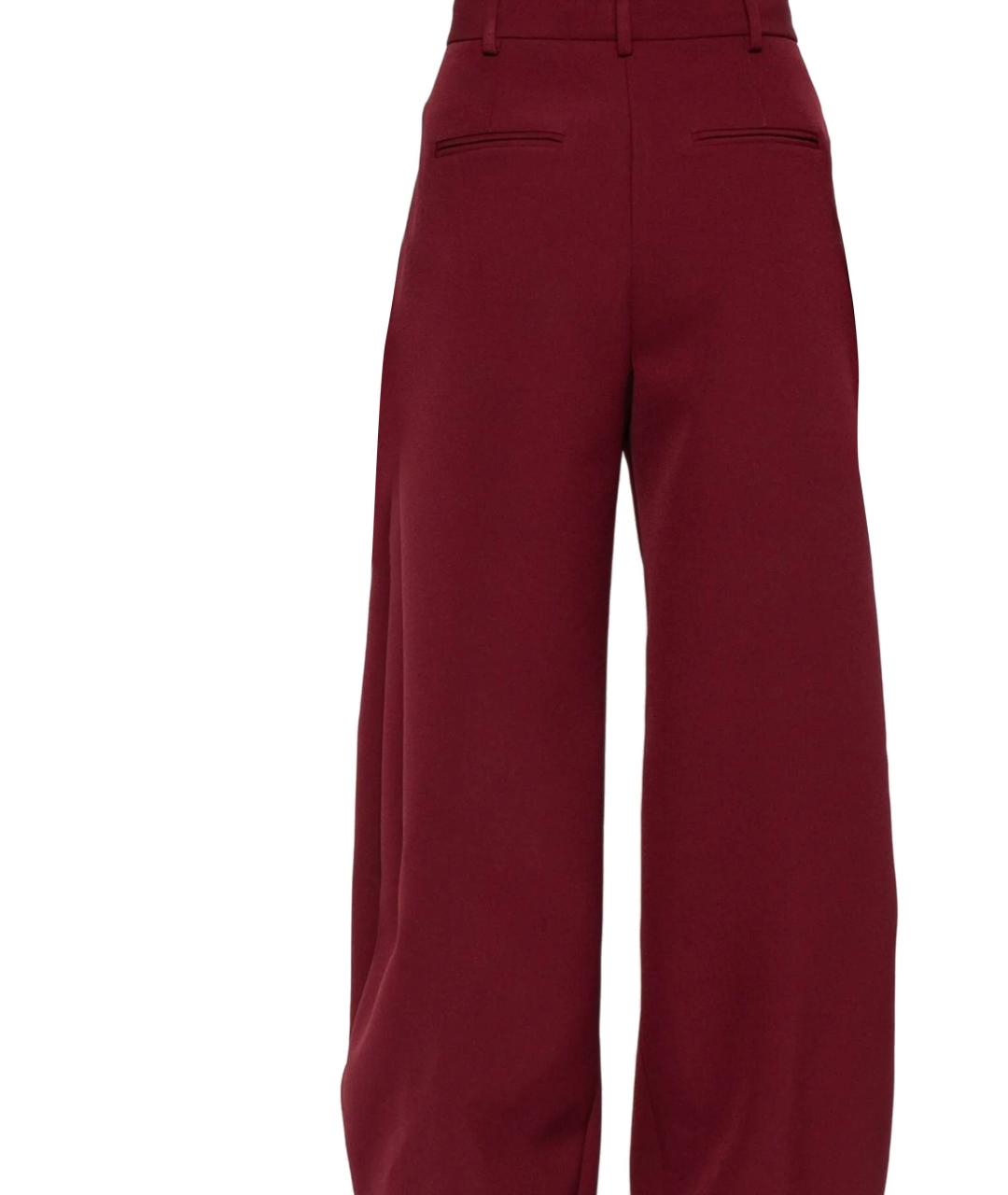 THE ANDAMANE Красные полиэстеровые прямые брюки, фото 3