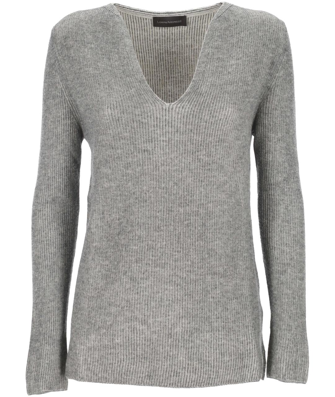 LORENA ANTONIAZZI Серый шерстяной джемпер / свитер, фото 1