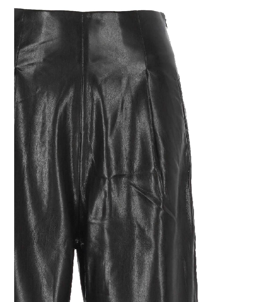 THE ANDAMANE Черные полиэстеровые прямые брюки, фото 2