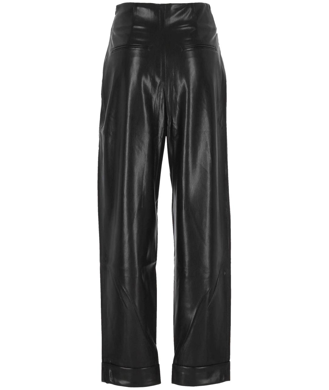 THE ANDAMANE Черные полиэстеровые прямые брюки, фото 3