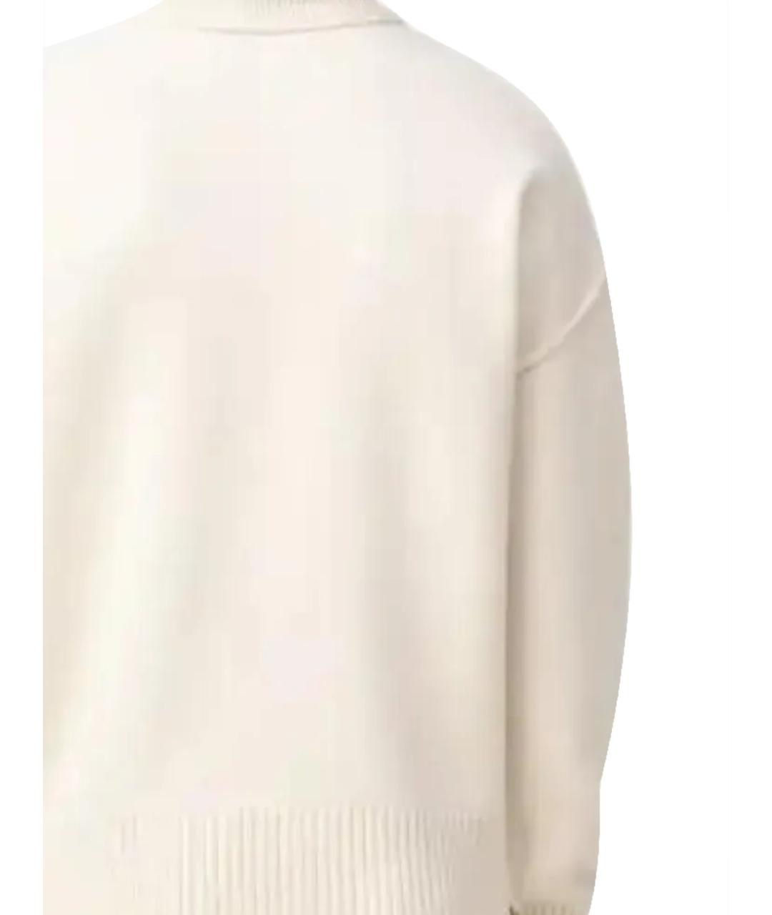 Ami Paris Белый шерстяной джемпер / свитер, фото 3