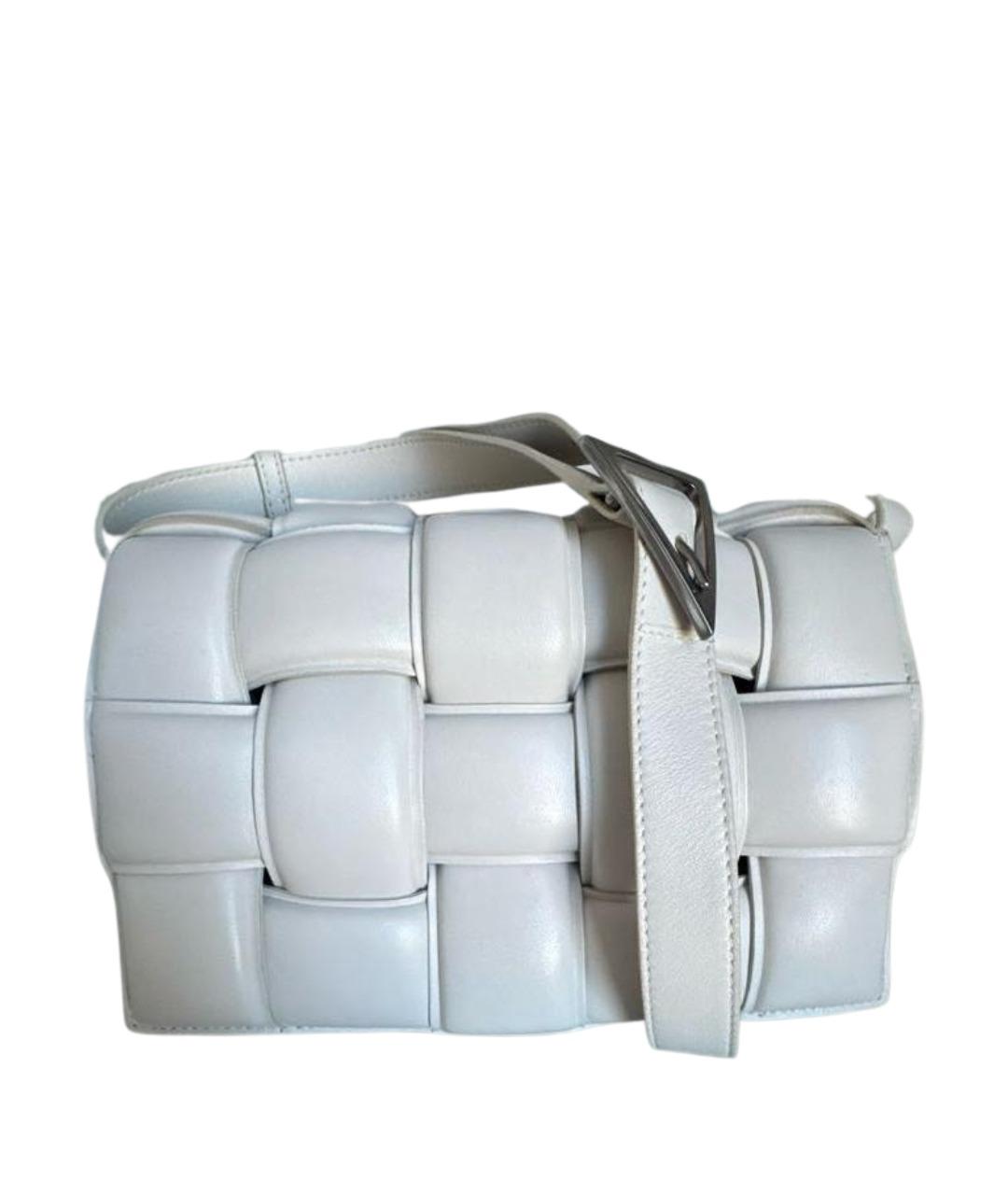 BOTTEGA VENETA Белая кожаная сумка через плечо, фото 1