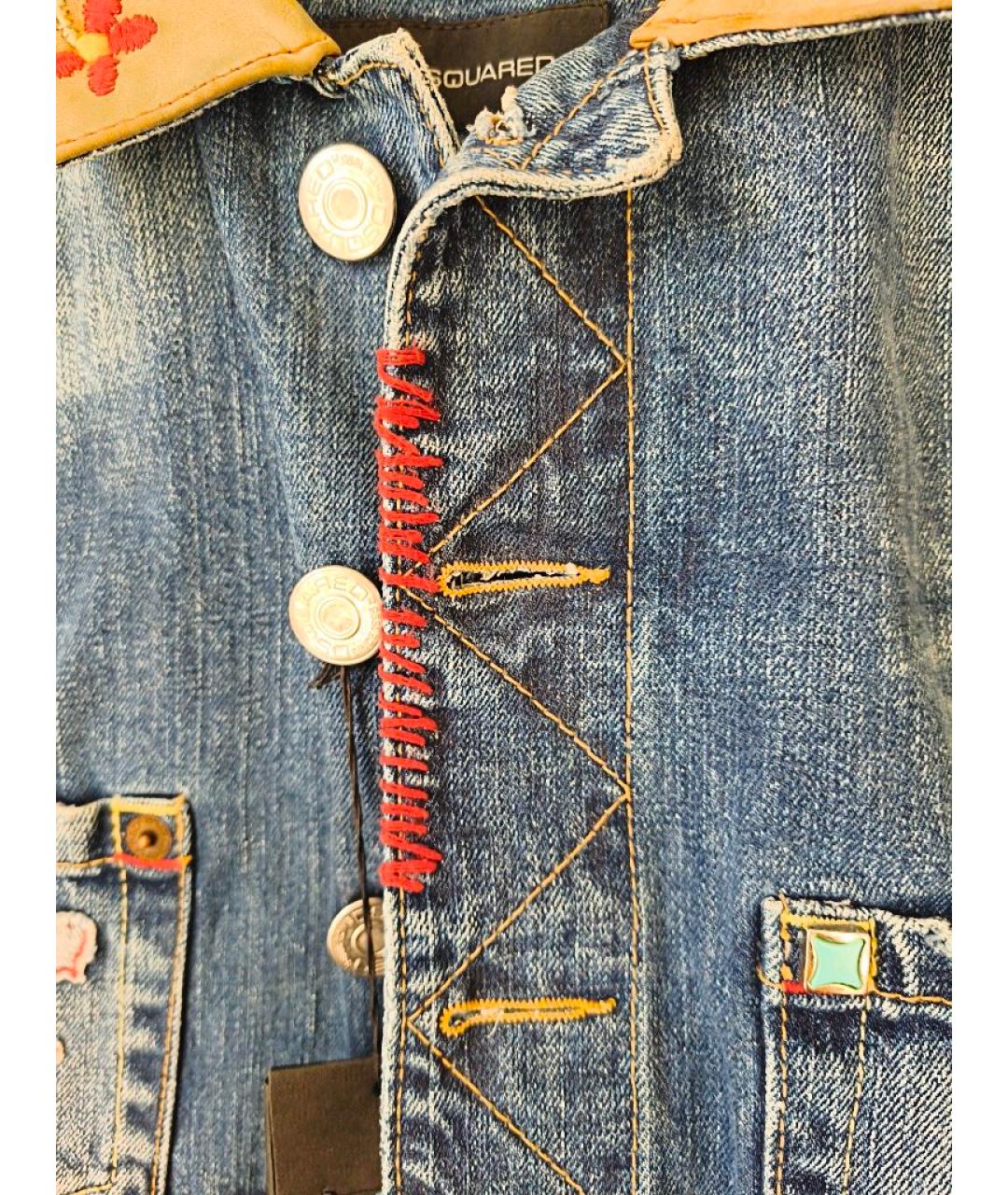 DSQUARED2 Синяя деним куртка, фото 8