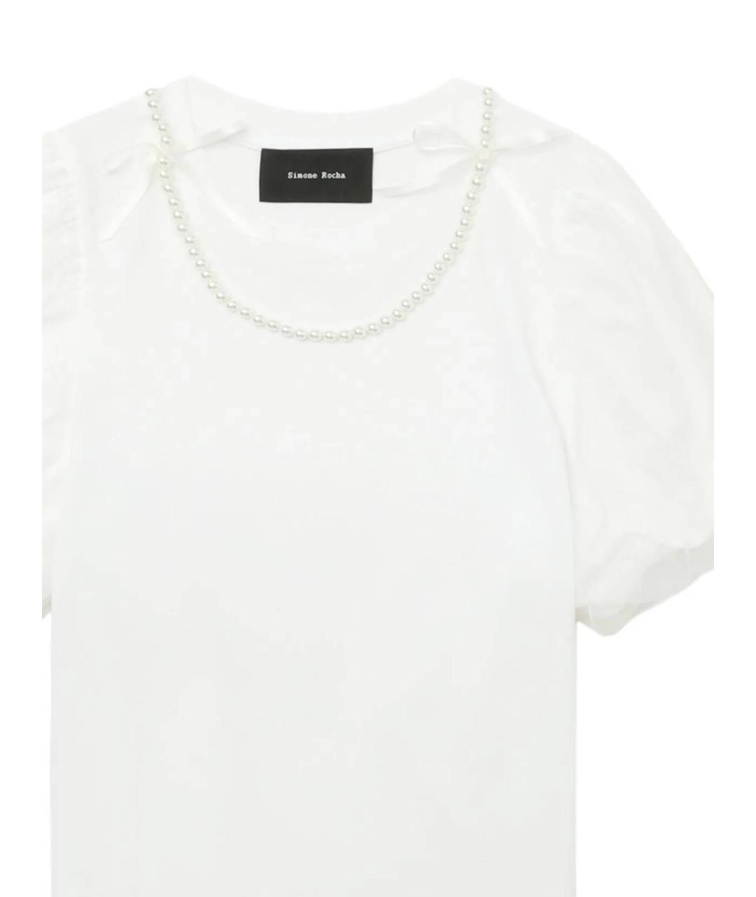 SIMONE ROCHA Белая хлопковая футболка, фото 2