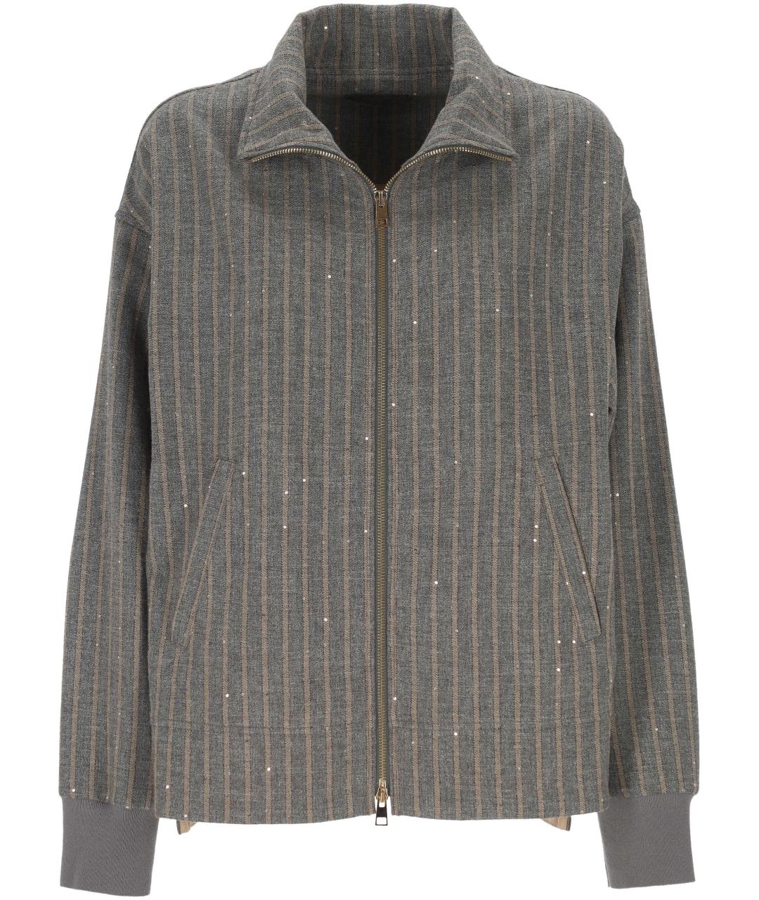 LORENA ANTONIAZZI Серая шерстяная куртка, фото 1