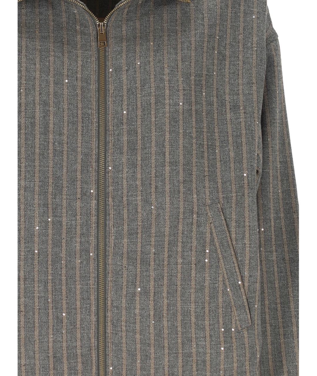 LORENA ANTONIAZZI Серая шерстяная куртка, фото 2