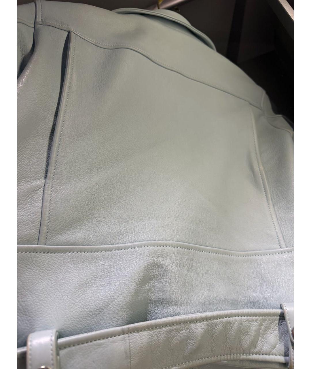 ACNE STUDIOS Голубая кожаная куртка, фото 7