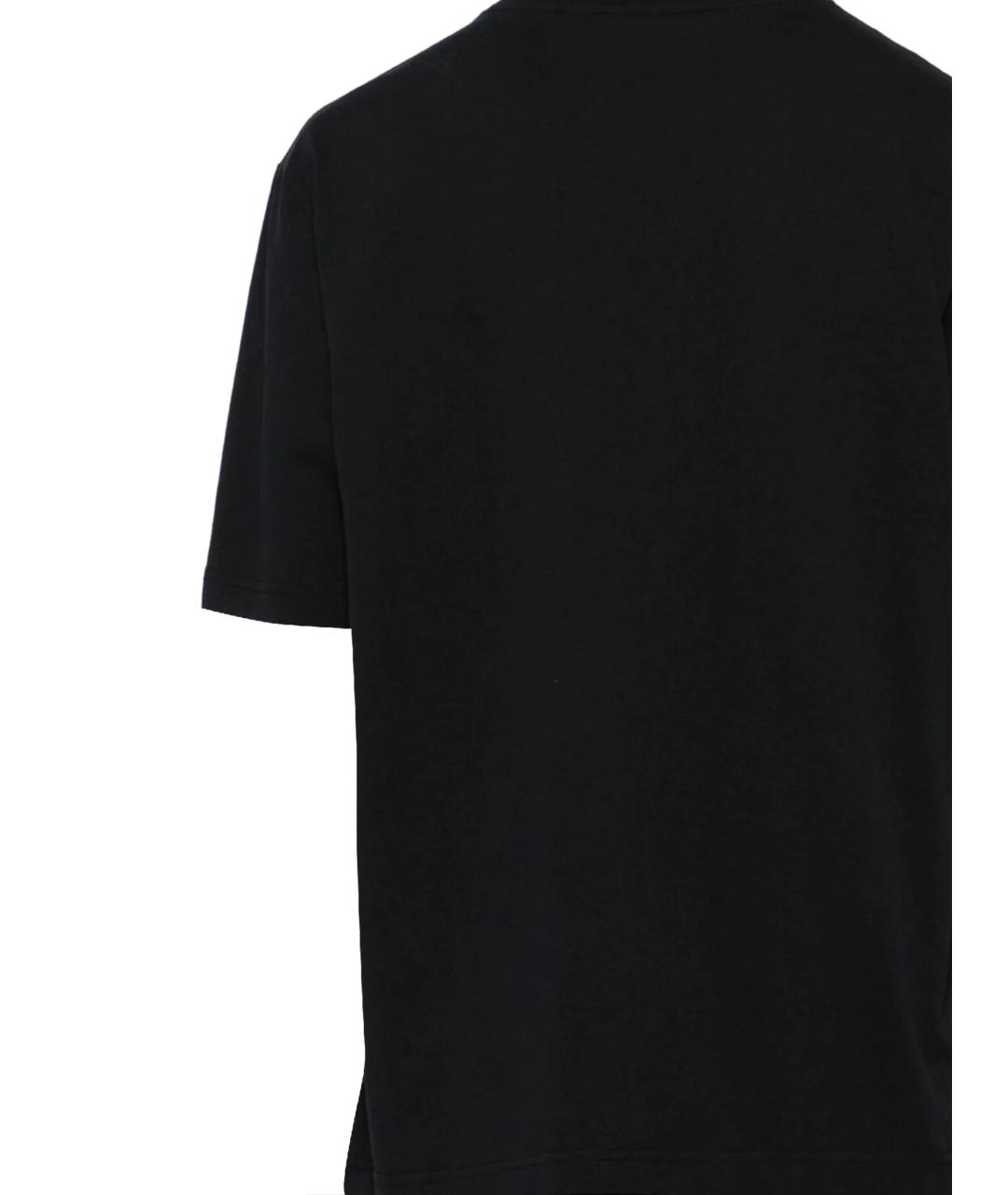 MAISON KITSUNE Черная хлопковая футболка, фото 3