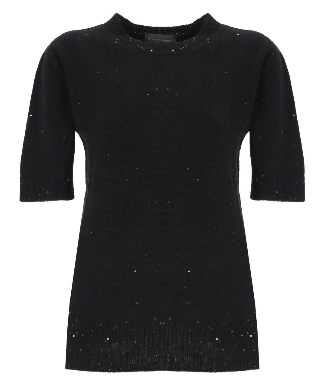 LORENA ANTONIAZZI Черный шерстяной джемпер / свитер, фото 1