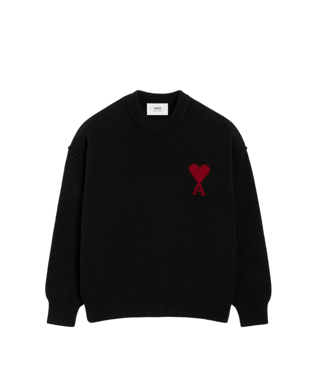 Ami Paris Черный шерстяной джемпер / свитер, фото 1