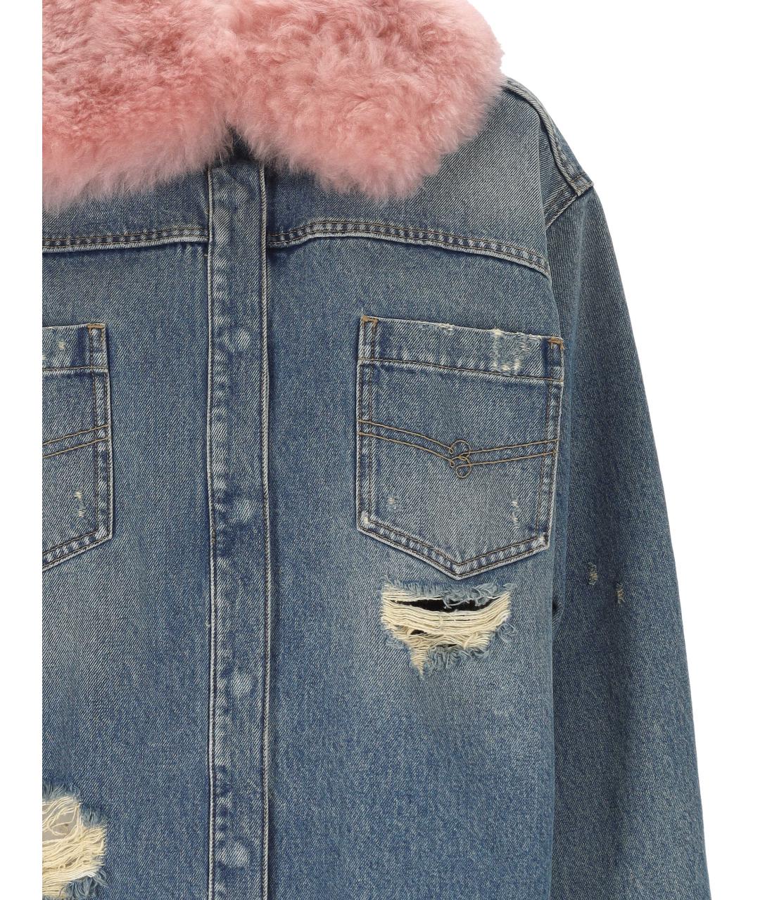 BLUMARINE Синяя хлопковая куртка, фото 2