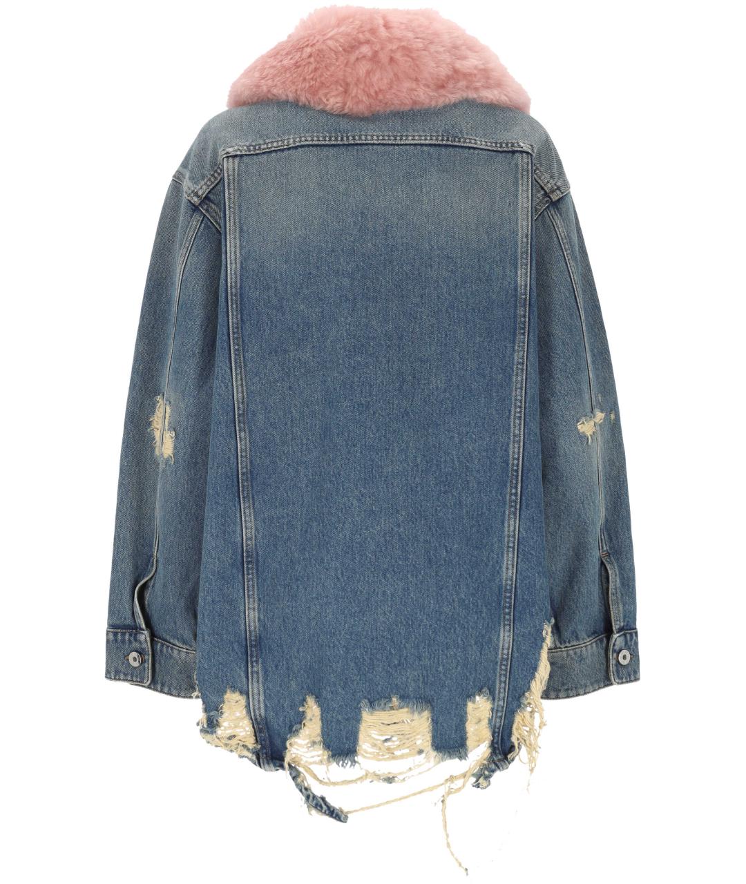 BLUMARINE Синяя хлопковая куртка, фото 3