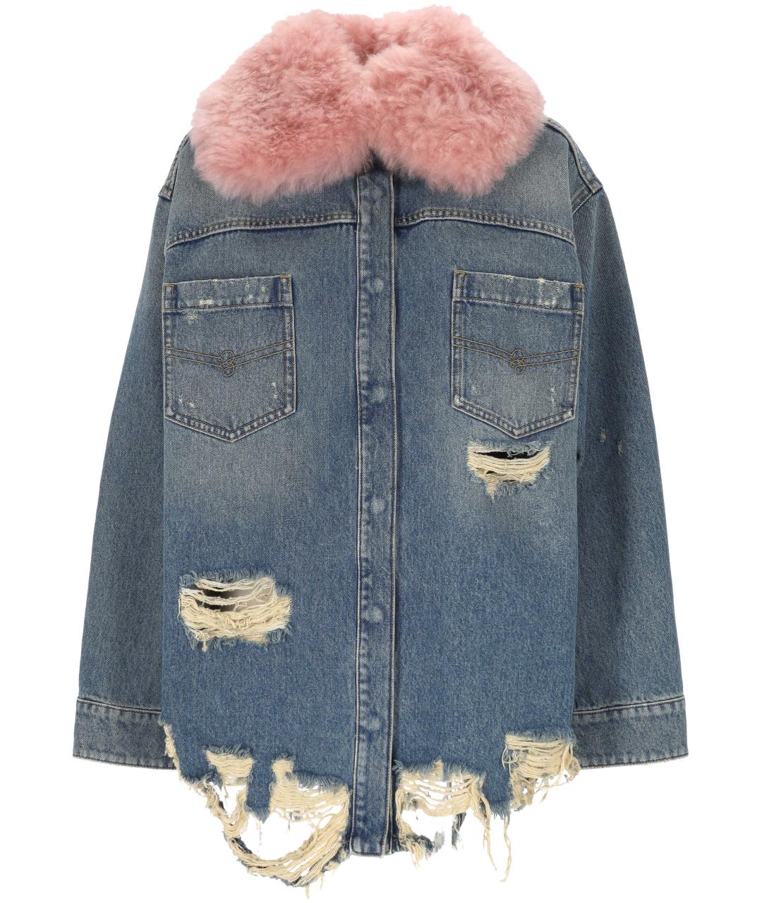 BLUMARINE Синяя хлопковая куртка, фото 1