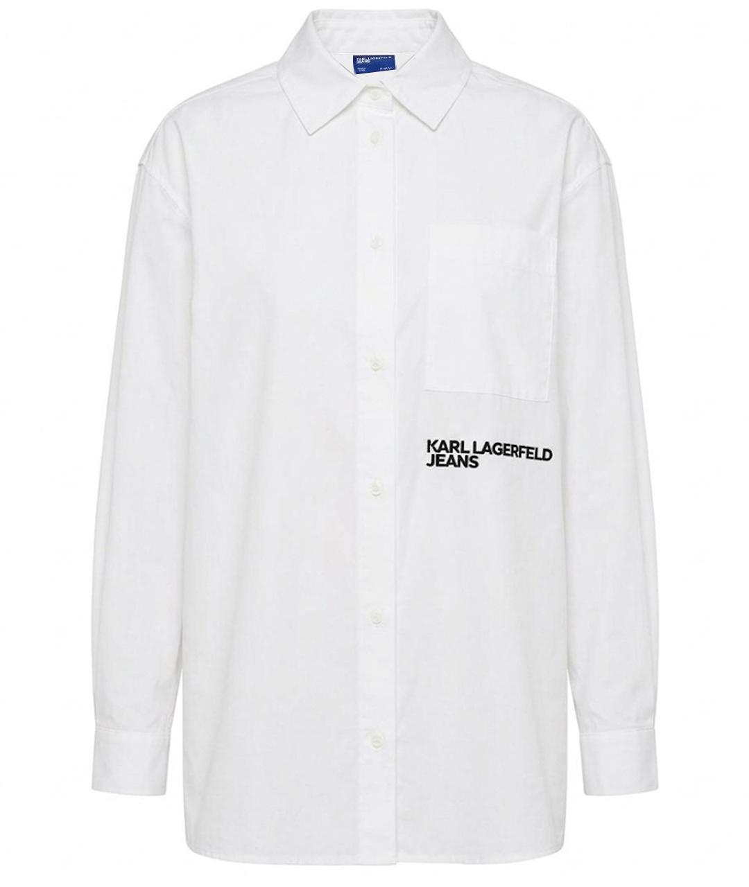 KARL LAGERFELD Белая хлопковая рубашка, фото 1