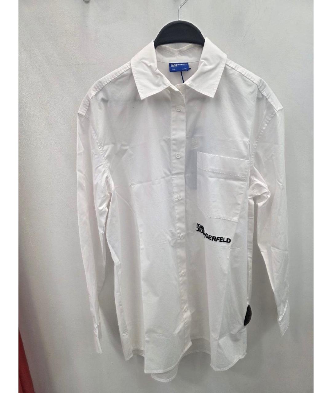 KARL LAGERFELD Белая хлопковая рубашка, фото 5