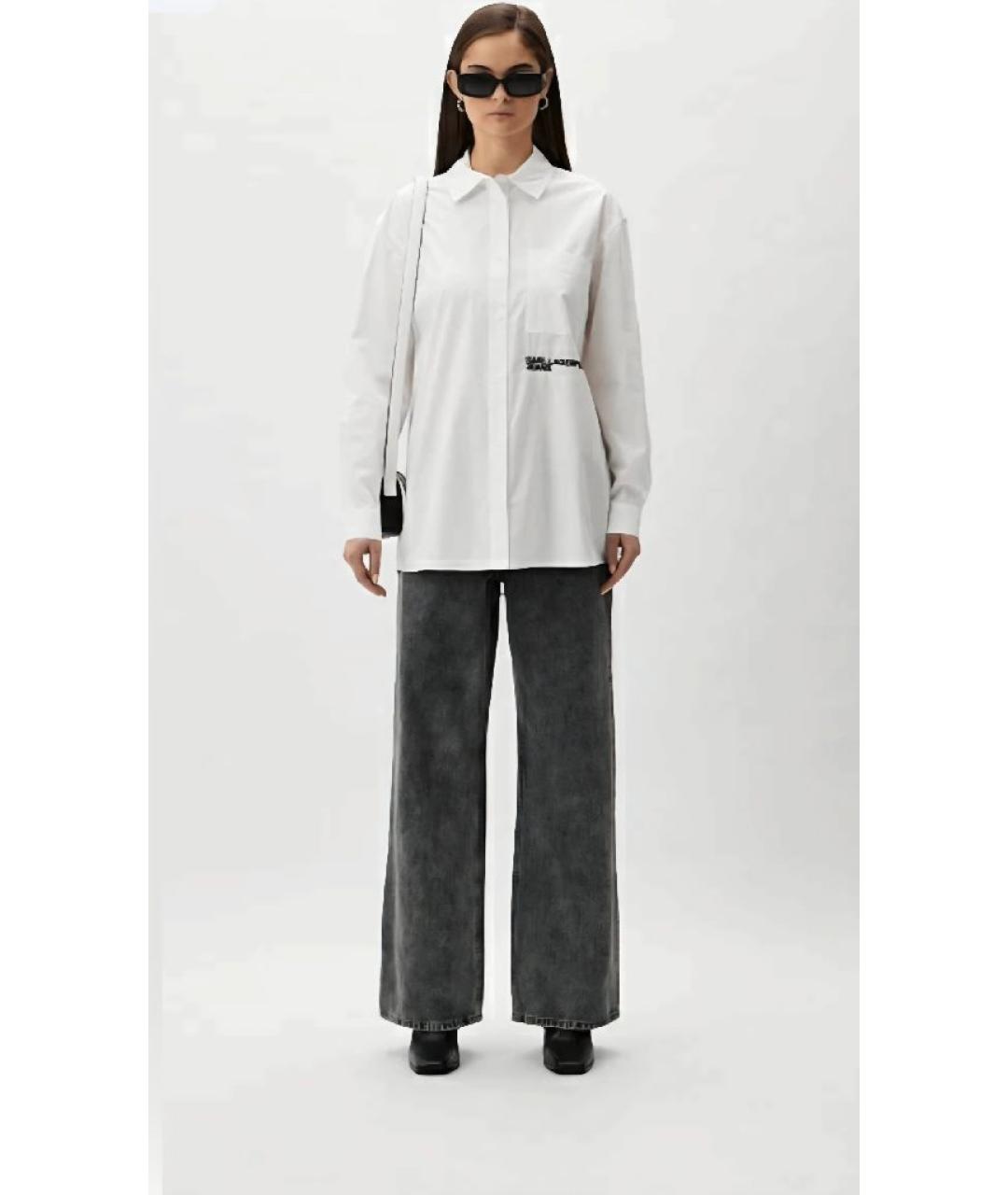 KARL LAGERFELD Белая хлопковая рубашка, фото 3