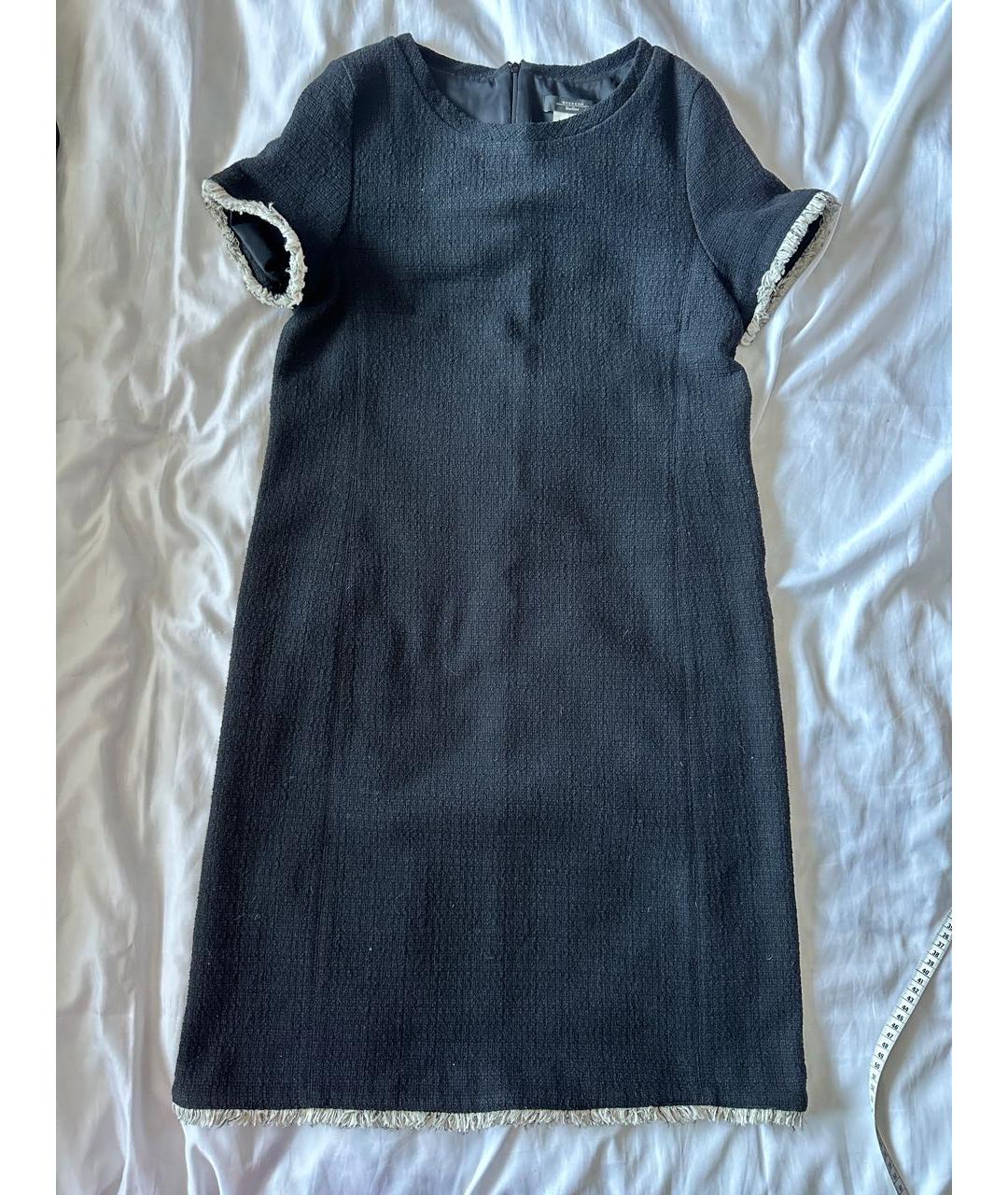 WEEKEND MAX MARA Черное хлопковое повседневное платье, фото 2