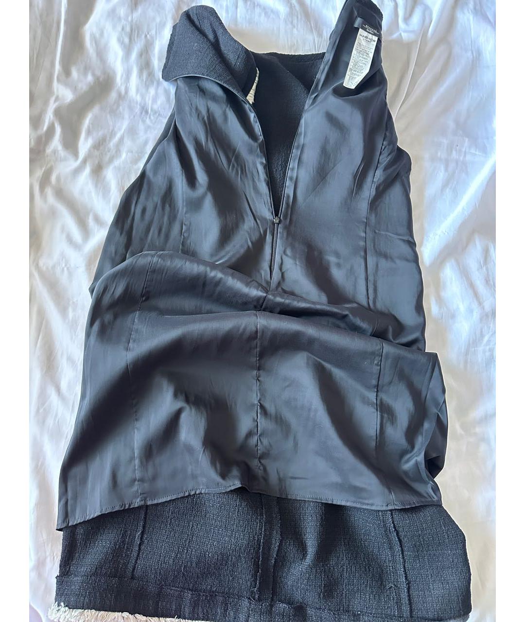 WEEKEND MAX MARA Черное хлопковое повседневное платье, фото 6