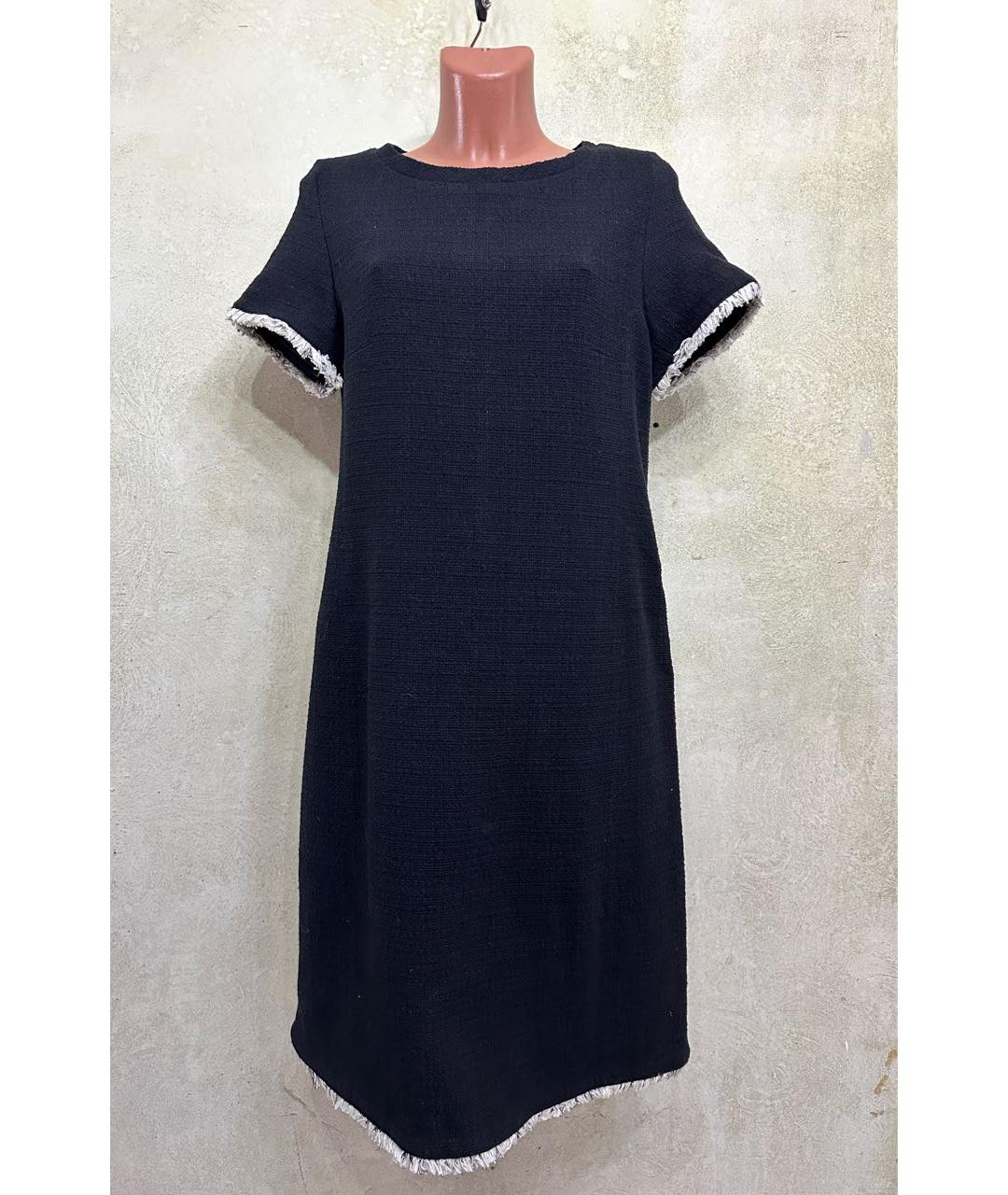 WEEKEND MAX MARA Черное хлопковое повседневное платье, фото 8