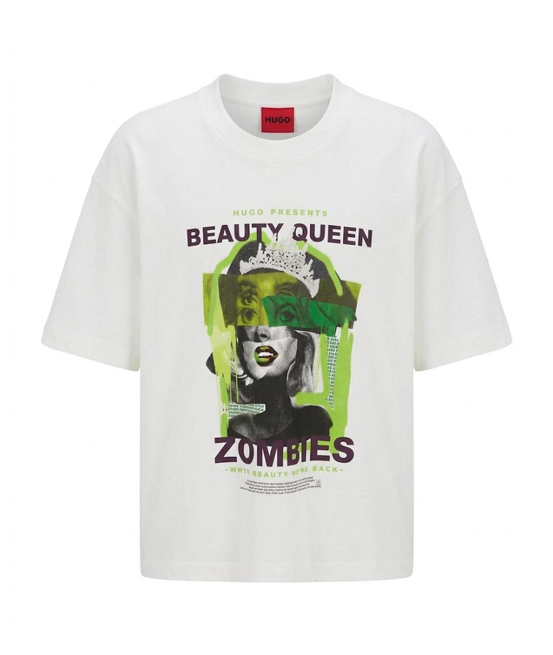 HUGO Белая хлопковая футболка, фото 1
