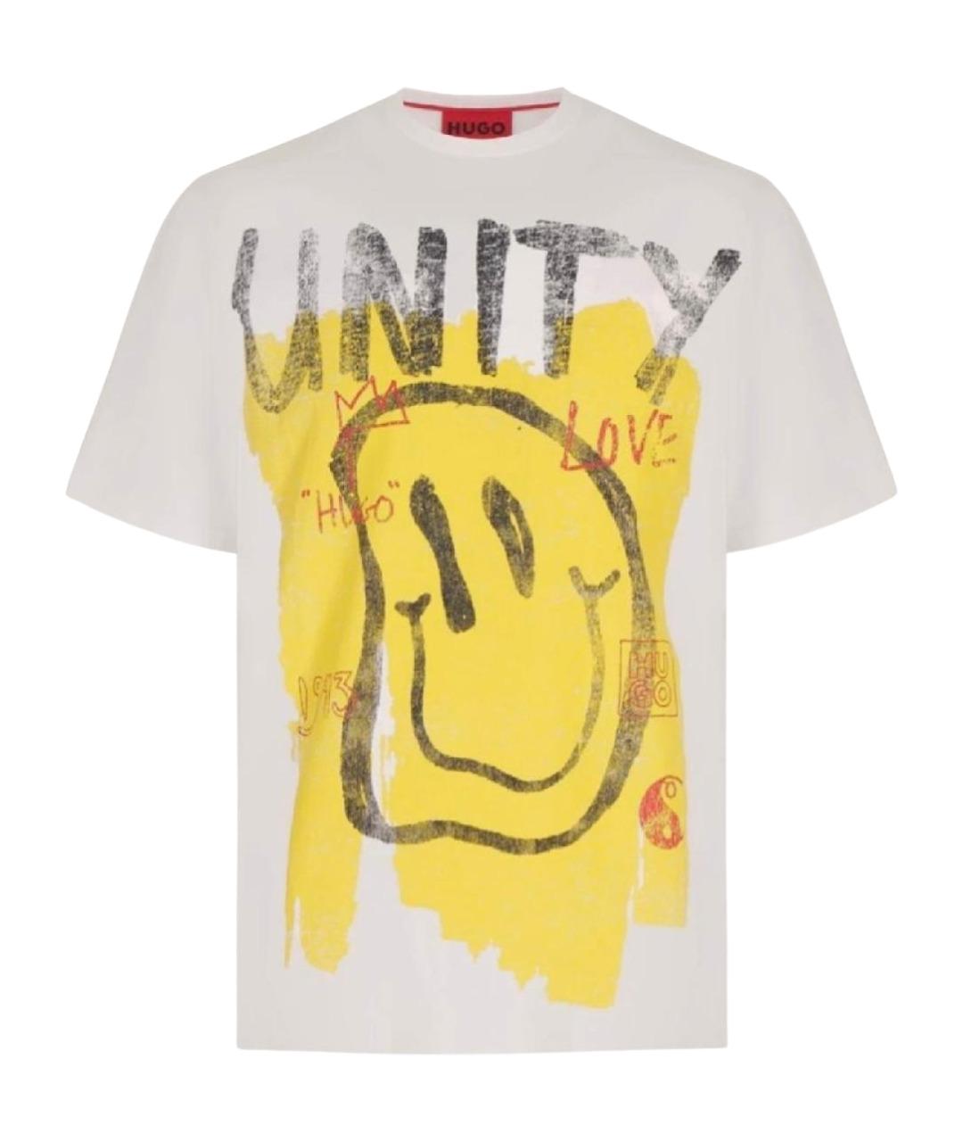 HUGO Белая хлопковая футболка, фото 1