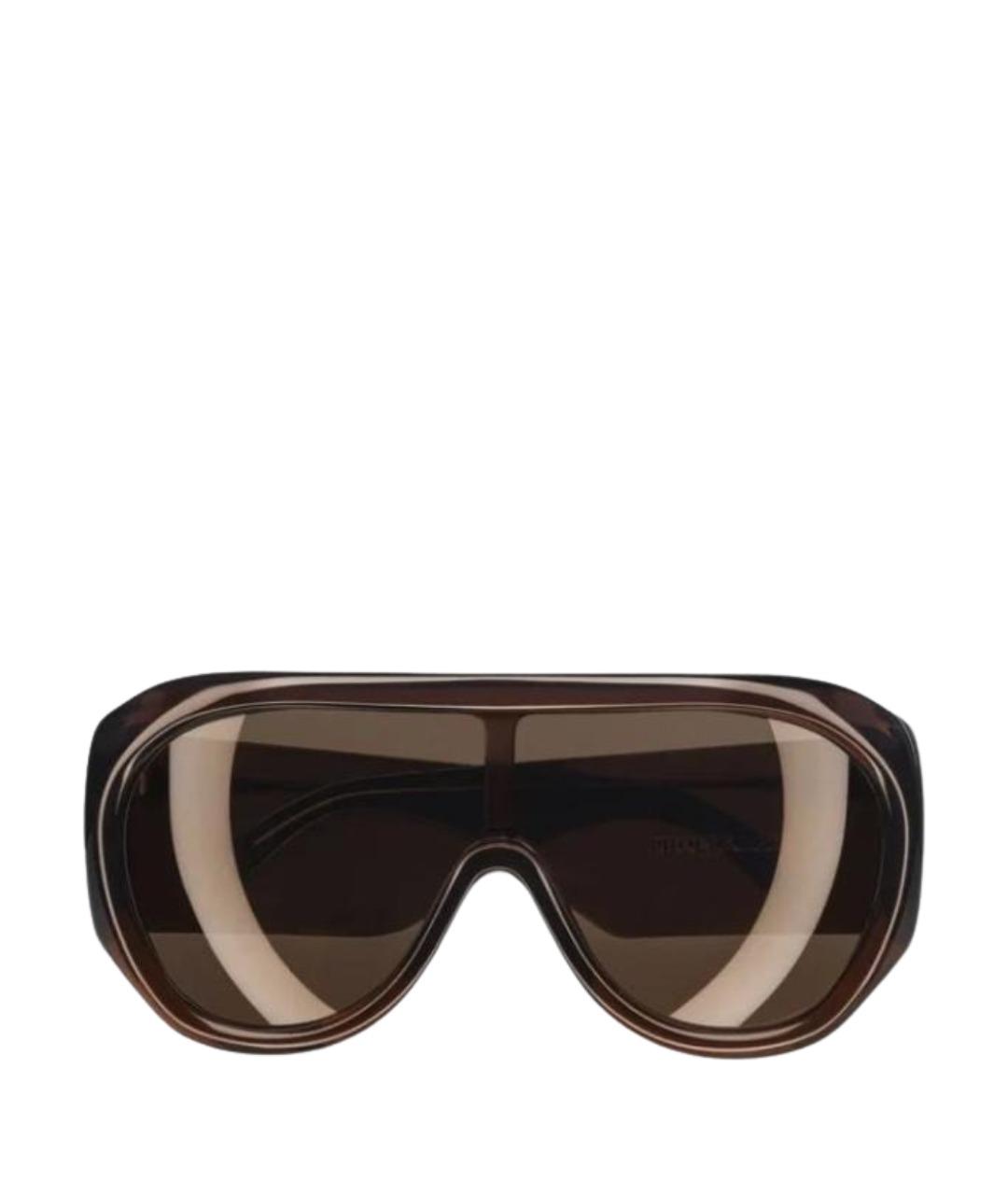 PHOEBE PHILO Коричневые пластиковые солнцезащитные очки, фото 1