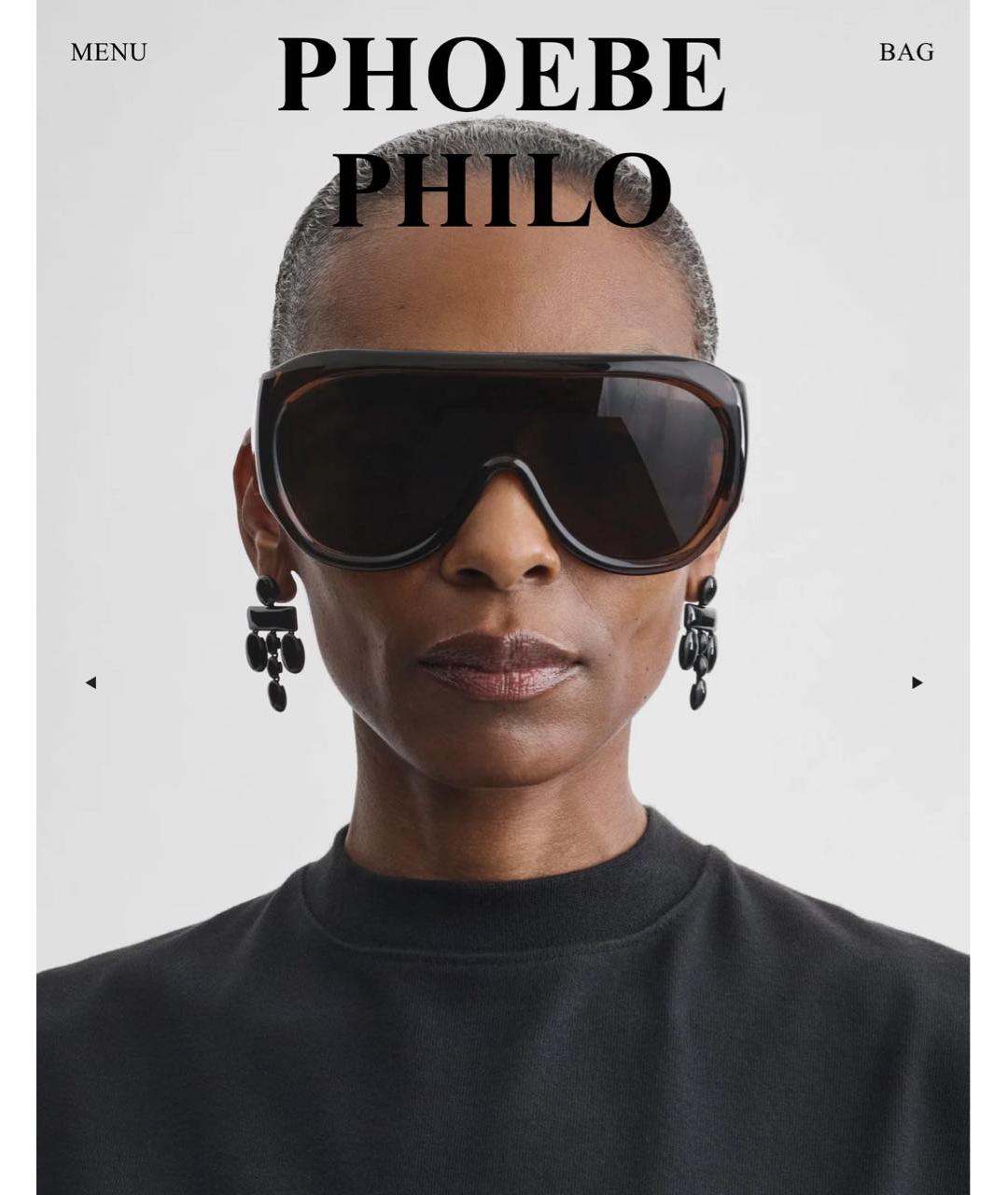 PHOEBE PHILO Коричневые пластиковые солнцезащитные очки, фото 3