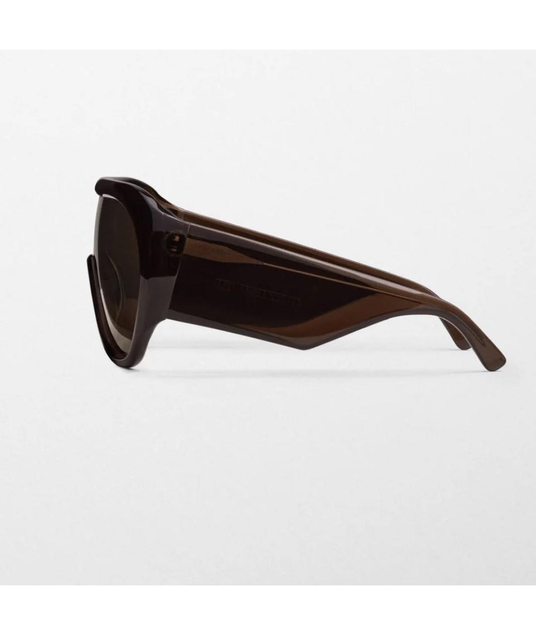 PHOEBE PHILO Коричневые пластиковые солнцезащитные очки, фото 2