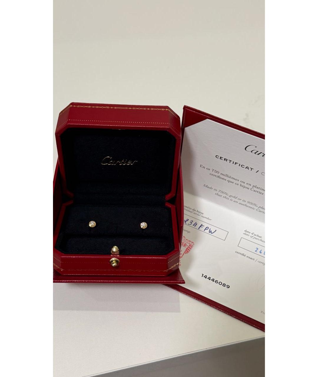 CARTIER Золотые серьги из желтого золота, фото 2