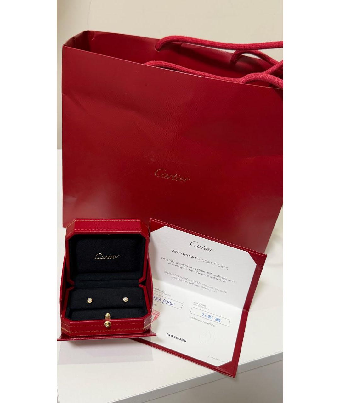 CARTIER Золотые серьги из желтого золота, фото 5