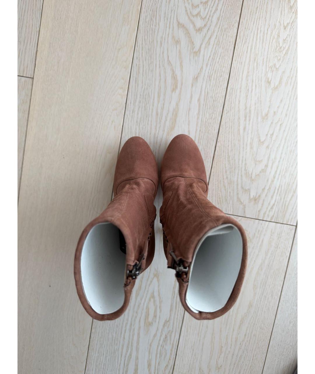 ALAIA Коричневые замшевые ботильоны, фото 3