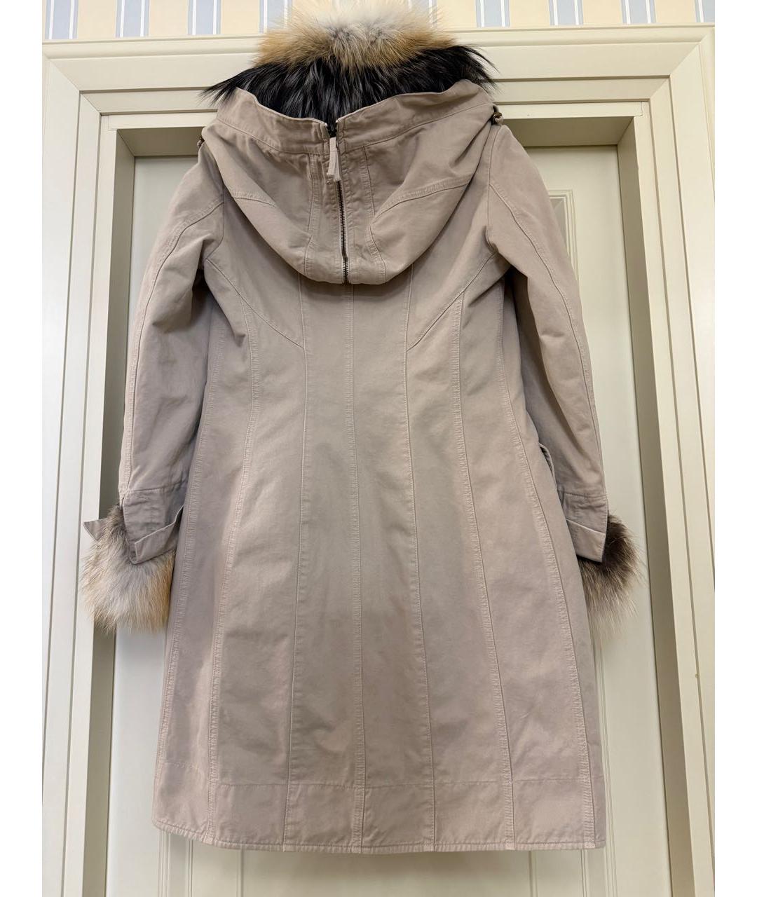 ERMANNO SCERVINO Бежевое хлопковое пальто, фото 2