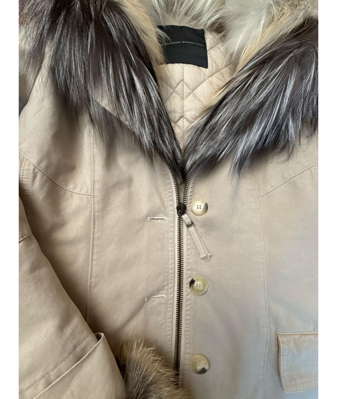 ERMANNO SCERVINO Бежевое хлопковое пальто, фото 4