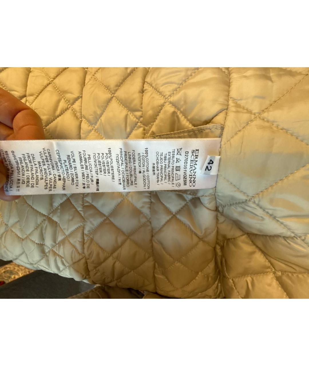 ERMANNO SCERVINO Бежевое хлопковое пальто, фото 5