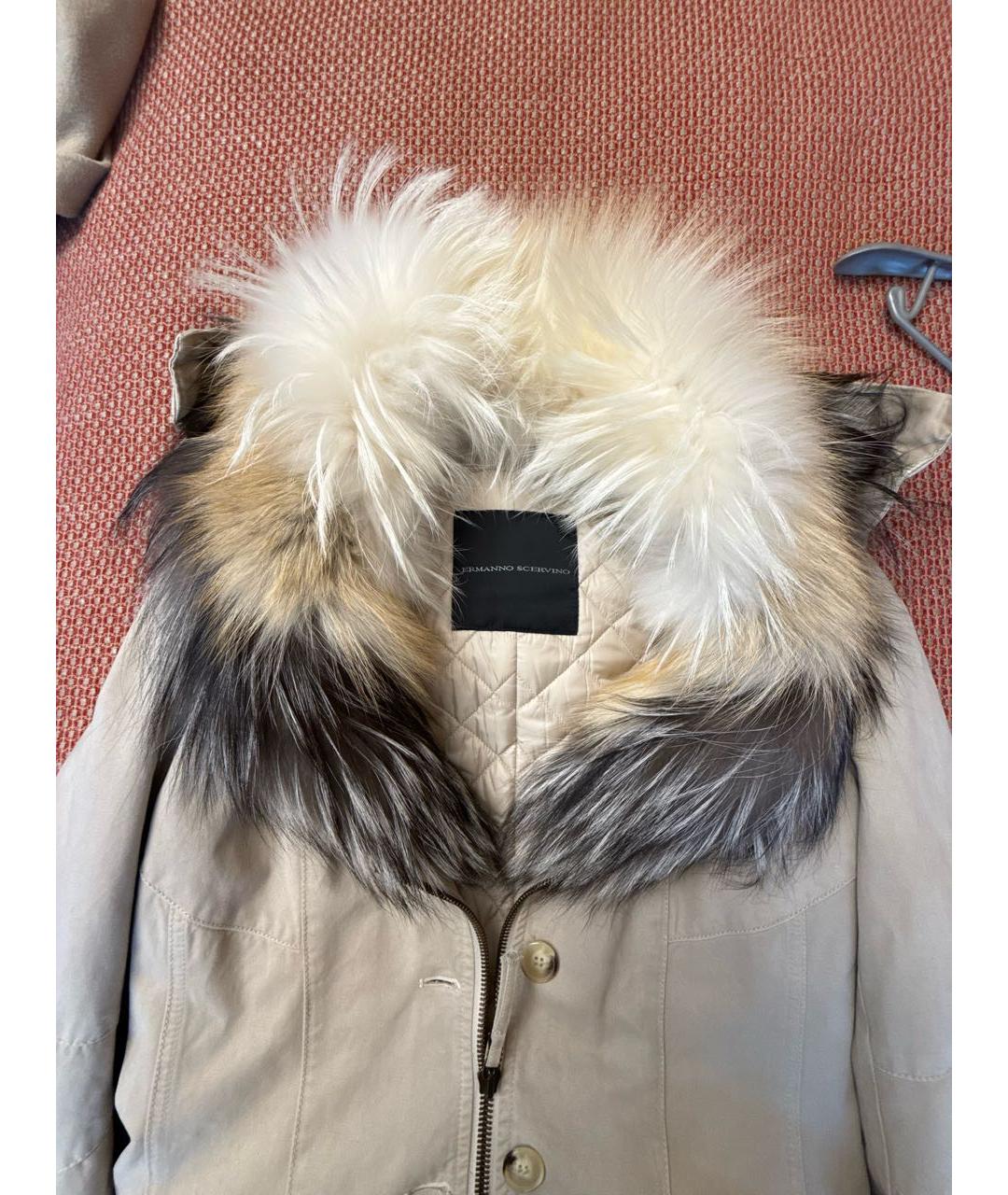 ERMANNO SCERVINO Бежевое хлопковое пальто, фото 3