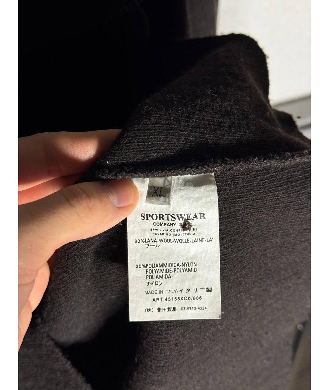 STONE ISLAND Коричневый шерстяной джемпер / свитер, фото 4