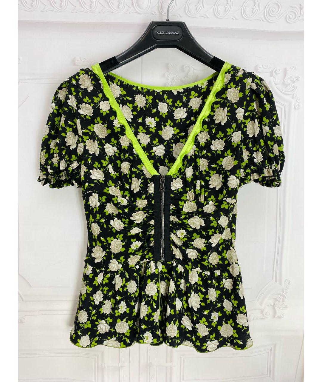 DOLCE&GABBANA Мульти шелковая блузы, фото 8