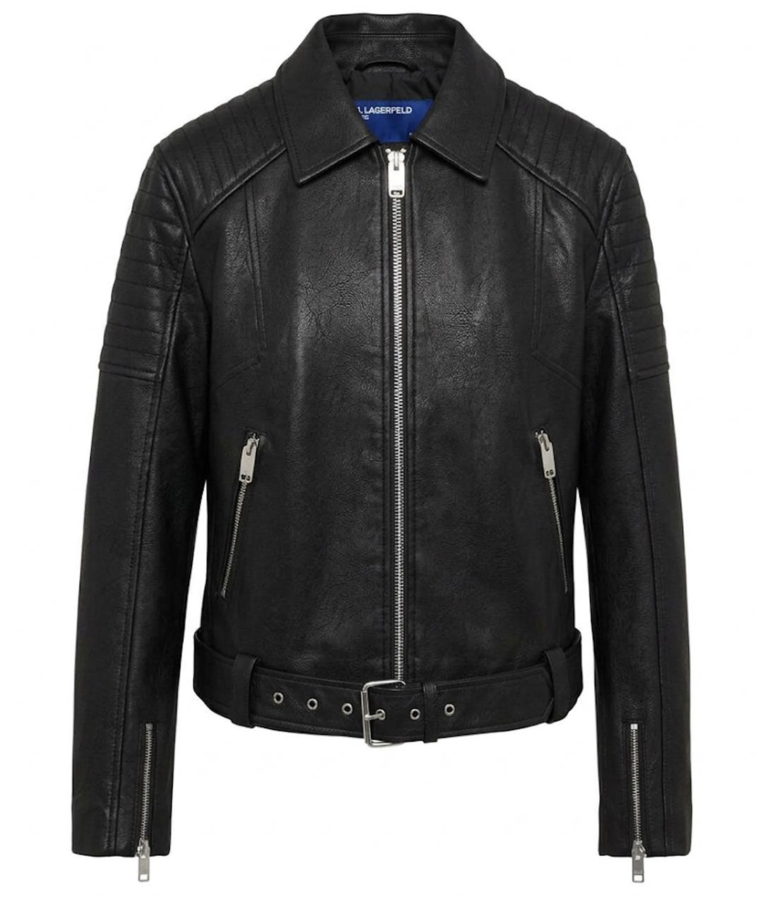 KARL LAGERFELD Черная полиуретановая куртка, фото 1